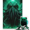 JIANGENNF Puzzle per adulti da 1000 pezzi Il terrore di Cthulhu gioco rompicapo antistress lista dei desideri con Babbo Natale 38x26cm