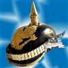 Elmetto tedesco Pickelhaube prussiano in pelle militare vintage per cosplay