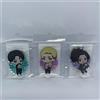 NESSUNA MARCA Attack on Titan Levi Erwin Hanji Mini Personaggio Acrilico Stand Set Nuovo