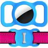 DLENP Airtag - Supporto per Collare per Cani, Silicone, per Il monitoraggio GPS, per Gatti e Gatti con Motivo osseo (1 Confezione (Blu)