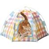 Generico Tenda canina da interno Casetta Portatile Animali Domestici | Tenda Portatile Gatti per in Interno, Esterno, Giardino, Balcone, Patio, Campeggio, Camera da e Soggiorno