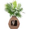 THE GOOD PET STUFF COMPANY Good Pet Stuff, The Courtyard - Lettiera nascosta, per piante artificiali e lettiera quadrata chiusa, ventilata e filtro antiodore, facile da pulire, marrone moka