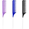 CATZUM Set di 3 Pettine per capelli professionale, antistatico, parrucchiere, donne e uomini, Stielkamm, Styling Kamm, Haarkamm, Färbekamm, Strähnchenkamm, per Strähnchen e tecniche creative