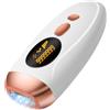 Xiexieni Epilatore Luce Pulsata IPL con Funzione Ghiaccio, 999,999 Flash, 5 Livelli di Energia, Epilazione Laser per Donna e Uomo, Viso, Ascelle, Corpo, Gambe, Risultati Duraturi e Indolori