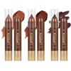 DUFYOC Set 3 Matite Labbra Matte Nude Brown, Matitone Labbra 2-in-1 Rossetto e Lip Liner Waterproof a Lunga Durata, Effetto Velluto Professionale, Colori Marrone e Castagna per Labbra Definite