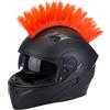 NICEYEA Mohawk Parrucca per casco da moto, colorata, accessorio per moto, combinazione di strisce adesive, stabile, antiscivolo