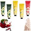 Rakiuty Crema Mani Regalo Natale,5 Pezzi Creme per Le Mani Set Regalo di Natale,Set Regalo da Donna,Crema Mani Ldratante