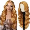 Creuost Perücke in capelli veri da 34 pollici #27 biondo miele 4x4 Swiss Spitze, onda del corpo frontale in pizzo capelli umani cuneo da donna perücken da donna non processato capelli vergini