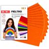 Sidi Global Market SIDI Feltro Arancione 10 Fogli 20x30 Tessuto Hobbistica DIY