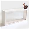 WANLIAN Cornice per ombre in legno, double-face, in acrilico, ad alta definizione, scatola per esposizione fai da te, adatta per fiori secchi, campioni, artigianato, souvenir per bambini e foto (bianco)