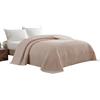 Beatrice Home Fashions Copriletto in cotone, color cipria, matrimoniale | Morbido, leggero trapuntato 100% cotone con strisce canali, federa coordinata venduta separatamente