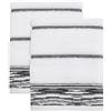 Nicole Miller New York Nicole Miller - Asciugamani, cotone morbido e assorbente, set di 2 (collezione Sydney, bianco/nero)