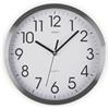 VERSA Enkel Orologio da parete decorativo silenzioso per cucina, soggiorno, sala da pranzo o camera da letto, stile moderno, misure (H x L x L) 35 x 4,1 x 35 cm, alluminio, bianco e argento