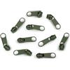 cyclingcolors 10x Cursore Cerniera Ricambio Kit di Riparazione per Cerniera Testa N°3 Cursori per Vestiti Borse Giacche Borse Valigie Jeans, grigio verde