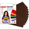 Sidi Global Market SIDI Feltro Marrone 10 Fogli 20x30 Tessuto Hobbistica DIY