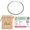 ETASHA STORES Cavigliera da donna con perle di pirite - braccialetto con pietra naturale - cavigliera regolabile - gioielli con pietre preziose color oro - leggera da indossare tutti i giorni