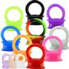 ZeSen Jewelry 12 Paia Silicone Tunnel Flessibili Dilatatori Orecchio Plug Doppio Svasatore, per Orecchie Stretching Orecchio Expander (Gauge=2g(6mm))