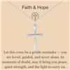GAVU Collana da Donna in Argento Sterling con Ciondolo Croce Semplice, Collana Crocifisso da Donna Faith and Hope Fede e Speranza