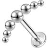 ZS ASTM F136 Titanio 16G 8mm Gioielli Piercing Per Conch, Trago, Helix, Lobo Dell'orecchio - Ipoallergenico Interna Filettatura Posteriore Piatta Cartilagine Orecchino a Bottone