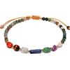 Wizock Cavigliera con perline Reiki dei 7 chakra, spirituale, con pietre colorate e cristalli, per donne, meditazione, yoga, spiaggia, gioielli