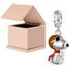 GNOCE Charm Maniche Corte A Righe Snoopy Peanuts Argento S925 Charms per le donne e Le Ragazze Regalo di Gioielli