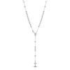 Donipreziosi Collana Rosario in Argento 925% Madonna Miracolosa Rodiato Antiallergico Uomo/Donna Unisex Sfere Lisce da 4 mm Grande Molto Visibile