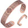 Vicmag Braccialetto magnetico da uomo, in rame, 5000 Gauss, con potenti magneti, 7.09 inches, Rame