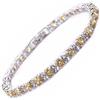 Rizilia Citrino Giallo CZ 18K Oro Bianco Placcato Bracciale Tennis Donna