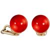 Traveller Orecchini a clip - Perla 10mm rosso (coralle) - placcati oro 22 carati - 112378