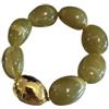 Nalì Bracciale donna NALI' mod. Chiara con elementi a sfera in resina e dettagli dorati colore verde oro