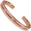 Touchstone Braccialetti magnetici in rame con incisione ispiratori per ragazze adolescenti/donne - Gioielli personalizzati regalo per migliore amica/mamma/figlia/sorella - Braccialetto regolabile in