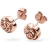 Purelei Velvet Rose Orecchini - Impermeabile | Orecchini a forma di rosa in acciaio inox & placcato oro 14 K/18 carati | Accattivante romantico con eleganza senza tempo