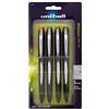 Uni-ball Jetstream 33932PP - Penna a sfera ad asciugatura rapida per evitare sbavature, colore intenso, punta nera (1,0 mm), colori assortiti, confezione da 4