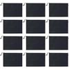 Foonary 12 portafogli formato A5, 24 x 18 cm, Oxford Zip, portadocumenti, formato A5, impermeabile, con chiusura lampo, per la casa e la scuola (nero)