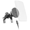 cellularline Mag Qi2 Wireless Holder, Supporto Auto con Ricarica Magnetica 15W, Compatibile MagSafe e Qi2, Installazione a Ventosa o Bocchette, Mag Ring Incluso, Cavo USB e Dima