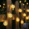 AGOTD Catena luminosa solare per esterni, 40 LED, per esterni, a energia solare con timer, IP65, 8 modalità, sfere di cristallo, impermeabile, per giardino, balcone, terrazza, Natale, matrimoni, feste