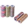 Walfront Set di Fili Multicolori Poliestere da 5 Pezzi 110m, Rocchetti di Filo da Ricamo e da Cucito Sfumato Colore per Cucito Manuale e a Macchina