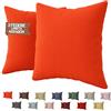 SoNiT home decor SONIT - Federe Cuscini Arancione 40x40 cm, Set 2 Federe Divano in Cotone Loneta con Cerniera Nascosta, Copri Cuscini Decorativi per Letto e Divano, Fodere Resistenti e Lavabili Arredo Casa