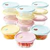 Surflyee 12 Pezzi Contenitori Ermetici per Alimenti Piccoli, Riutilizzabili | 200ML Contenitori per Alimenti Plastica Piccoli, Scatole per Salsa, Condimenti, Adatto al Forno a Microonde e al Frigo