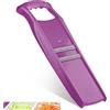 Börner Roko PowerLine Grattugia Julienne - Strisce Sottili - Viola | Per Verdure Crude - Taglio 1,5 mm - Lame Bilaterali in Acciaio Inox - Manico Ergonomico - Senza BPA - Made in Germany