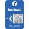 MESSAGENES | Adesivo Facebook con Smart QR e NFC | 1 Unità Rettangolare | Aumenta i Follower in 1 clic | Riutilizzabile: modifica link adesivo quando vuoi | Materiali premium | Resistente all'acqua