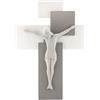 Bongelli Preziosi Crocifisso Moderno Bianco Grigio 17x12 cm Marmorino
