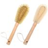 UPTALY 1 spazzola per bottiglie con setole da 26 cm, 1 spazzola per piatti in nylon da 26 cm, manico in legno di faggio, spazzola per la pulizia della cucina, per acqua, tazze, barattoli, lavelli