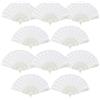 Disnace Set di 10 ventagli pieghevoli in pizzo bianco ventagli pieghevoli in pizzo stile vintage cinese, regalo per festa di matrimonio per ragazze e donne, festa, matrimonio, danza, decorazione regalo