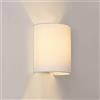 lux.pro Lampada da Parete Semicircolare Applique per Interni con Paralume in Tessuto Illuminazione Soffusa per Soggiorno Corridoio Camera da Letto - Bianco