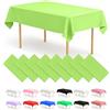 BOUBONI 4/8pk Tovaglia Lunga Monouso Bianca 274 x 137cm Copertura Tavolo in Plastica per Feste di Compleanno Adatta per Catering Matrimoni Feste all'aperto Lauree Eventi a Tema (8, Verde Coda di