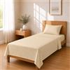 Homebliss Set lenzuola microfibra 150x240 / 90x200+25 / 50x80, Beige Champagne