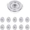 MRDEER 10 faretti LED da incasso, 230 V, IP44, dimmerabili, faretti da soffitto, luci da incasso Mini Slim 20 mm, ultra piatti, bianco caldo 3000 K, faretti da incasso orientabili per (Argento)