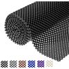 L7HWDP Rivestimento per mensole e cassetti, antiscivolo, 30,5 x 17,5 cm, motivo a griglia, in PVC, antiscivolo, per mobili da cucina, scaffalature in filo, dispensa, comò, frigorifero (nero)