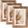 Velora Home&Living VELORA H&L Set da 3 Cornici Foto Legno Bruciato 15 x 23 cm - Cornici in Legno con Plexiglass Trasparente, Portafoto da Parete, Cornici per Poster, Fotografie, Puzzle, Diplomi e Certificati
